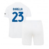 Inter Milan Nicolo Barella #23 Gostujuci Dres za djecu 2023-24 Kratak Rukav (+ Kratke hlače)